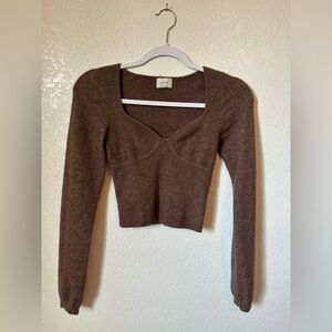 Wilfred Aritzia brown top